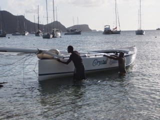 Afloat ready to raise the mast
