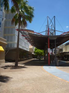 Shady shopping street, Darwin
